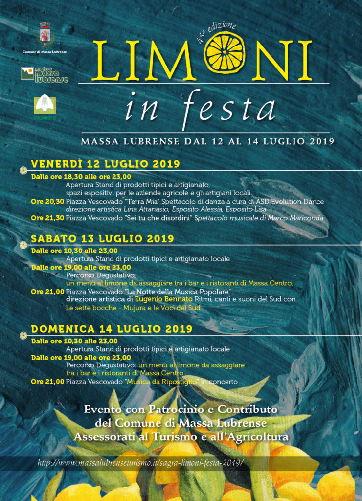 Limoni in Festa 2019 Locandina sagra limone massa lubrense